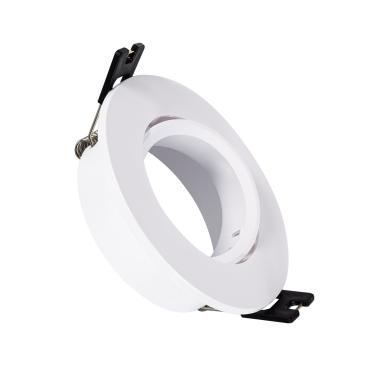 Portafaretto Downlight Circolare Basculante per Lampadina LED GU10 / GU5.3 Foro Ø 75mm Bianco