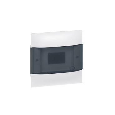Scatola da Incasso Practibox S per Pareti Divisorie Prefabbricate Porta Trasparente 1x8 Moduli LEGRAND 134078 Bianco