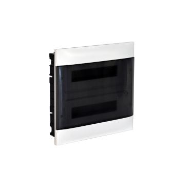 Scatola da Incasso Practibox S per Pareti Divisorie Prefabbricate Porta Trasparente 2x18 Moduli LEGRAND 137077 Bianco