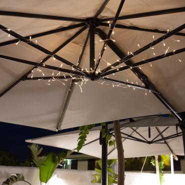 Ghirlanda LED con Batteria per Ombrellone 1m 3000K