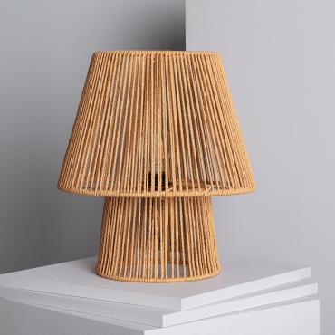 Lampada da Tavolo Carta Intrecciata Kala Gardenia Naturale