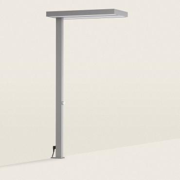 Lampada da Tavolo LED 60W con Supporto in Alluminio Regolabile Bilaterale SupremLight 5 Grigio