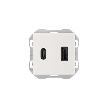 Caricatore Doppio Smartcharge USB + TIPO C SIMON 270 20000296 Bronzo