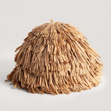 Paralume Lampada Sospensione Rafia Malaika ILUZZIA Naturale