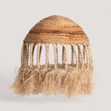 Paralume Lampada Sospensione Rattan e Ramia Sibu ILUZZIA Naturale