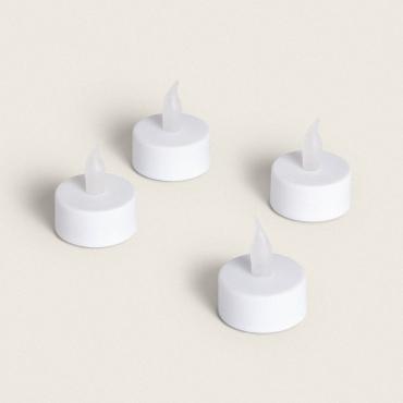 Pack 4 Mini Candele LED a Pile Heviz Bianco