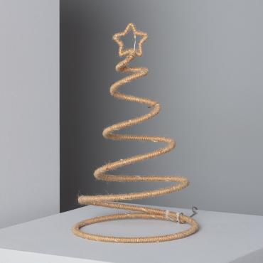 Albero di Natale LED Corda a Pile Spiraly Naturale