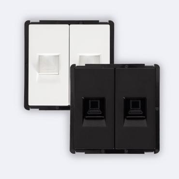Presa RJ45 Cat 6 Doble Internet Modern Nero