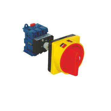 Interruttore Sezionatore a Taglio Arresto di Emergenza Binario DIN MAXGE 4P 25-100A Comando in Porta 63 A