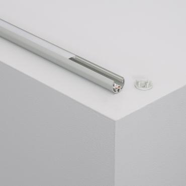 Profilo in Alluminio a Sospensione 1m per Strisce LED fino a 10mm Coperchio Traslucido