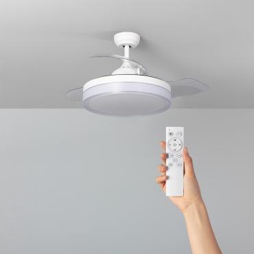 Ventilatore da Soffitto Silenzioso Caicos Bianco 106cm Motore DC Bianco