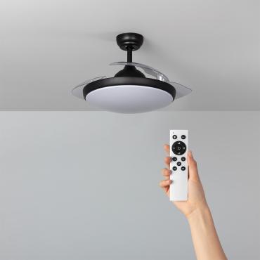 Ventilatore da Soffitto Silenzioso Kourak Nero 106cm Motore DC Nero