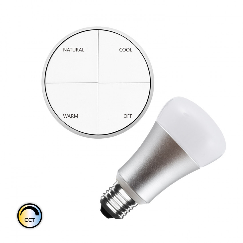 Zestaw: Przełącznik Bezprzewodowy CCT do Wyboru + Żarówka LED 8W