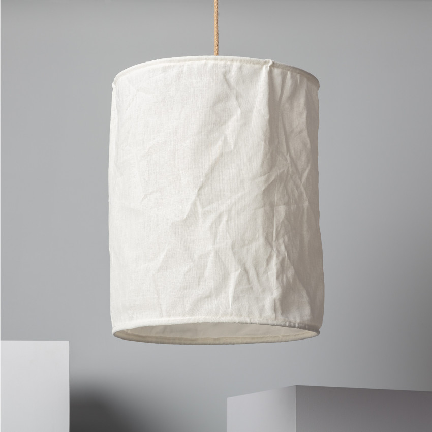 Lampa Wisząca z Tkaniny Kanzu Okrągła