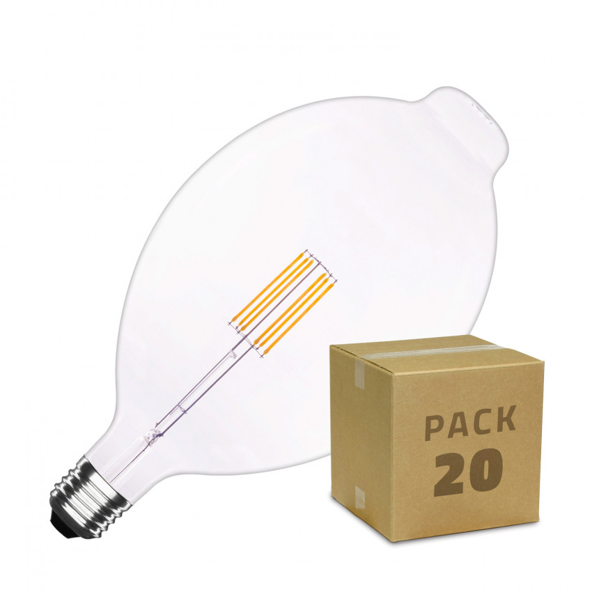 Zestaw 20 Żarówek LED E27 Ściemnialnych Filament Chest A180 6W Biała Ciepła 