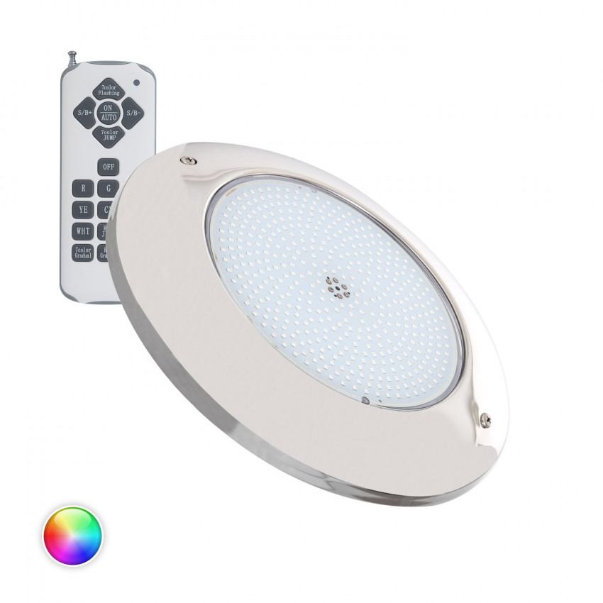 Reflektor Basenowy Natynkowy LED RGB Waterproof 12V AC IP68 Stal Nierdzewna 35W 