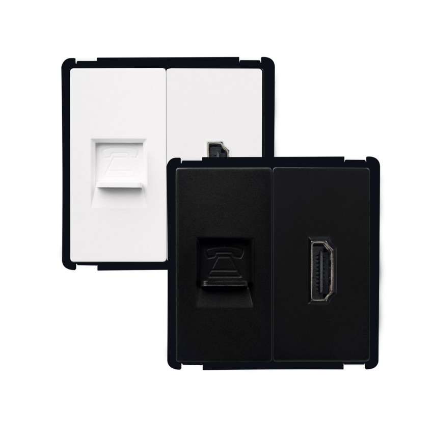 Moduł Gniazdo HDMI + Telefon Modern