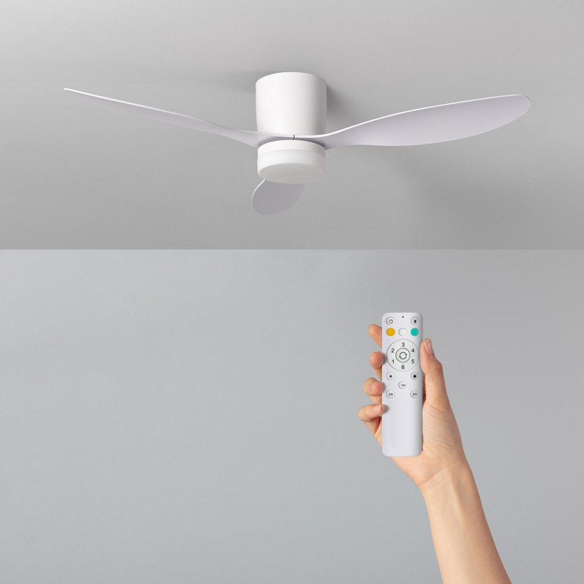 Wentylator Sufitowy Zewnętrzny LED Weimar Biały 132cm Silnik DC