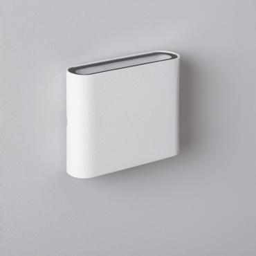 Kinkiet Ścienny Zewnętrzny LED 6W z Aluminium Kwadratowy Oświetlenie Dwustronne Biały Luming4000K