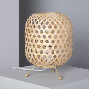 Lampa Stołowa Bambusowa ChiaNaturalny / Czarny
