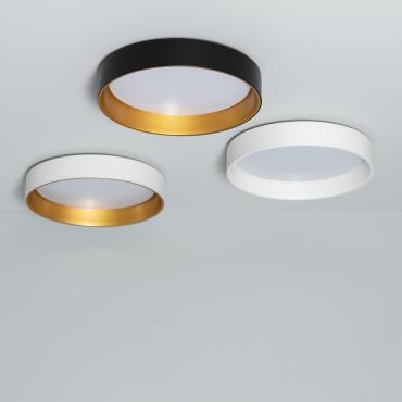 Plafon LED 20W Okrągły z Metalu Ø450 mm CCT Regulacja BroadwayCzarny / Złoty