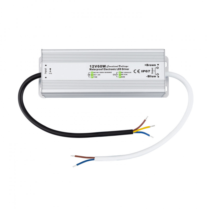 12V DC 60W 5A IP67 Sealed Power Supply 