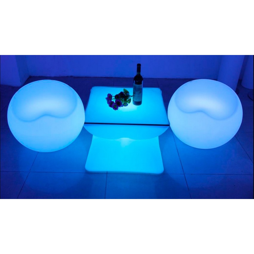 Rechargeable RGBW LED Puff Chair