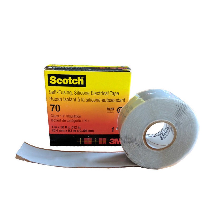 3M Scotch 70 Self-Fusing Silicone Electrical Tape (25mm x 9mm) 3M-7000032613-SPR-N