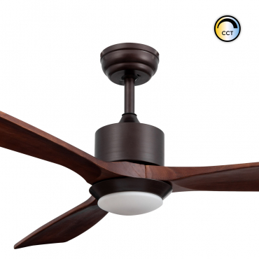 Wooden 15w Forest Led Ceiling Fan Selectable Cct Ledkia