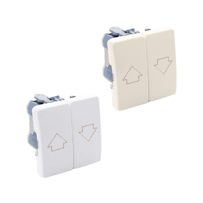 Set of 2 PushButton Switches for Blinds 10A 250V with Electrical