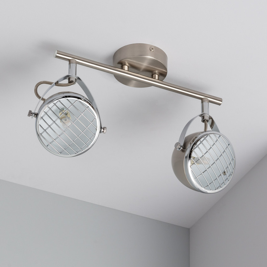 Izga Adjustable Aluminium 2 Spotlight Ceiling Lamp