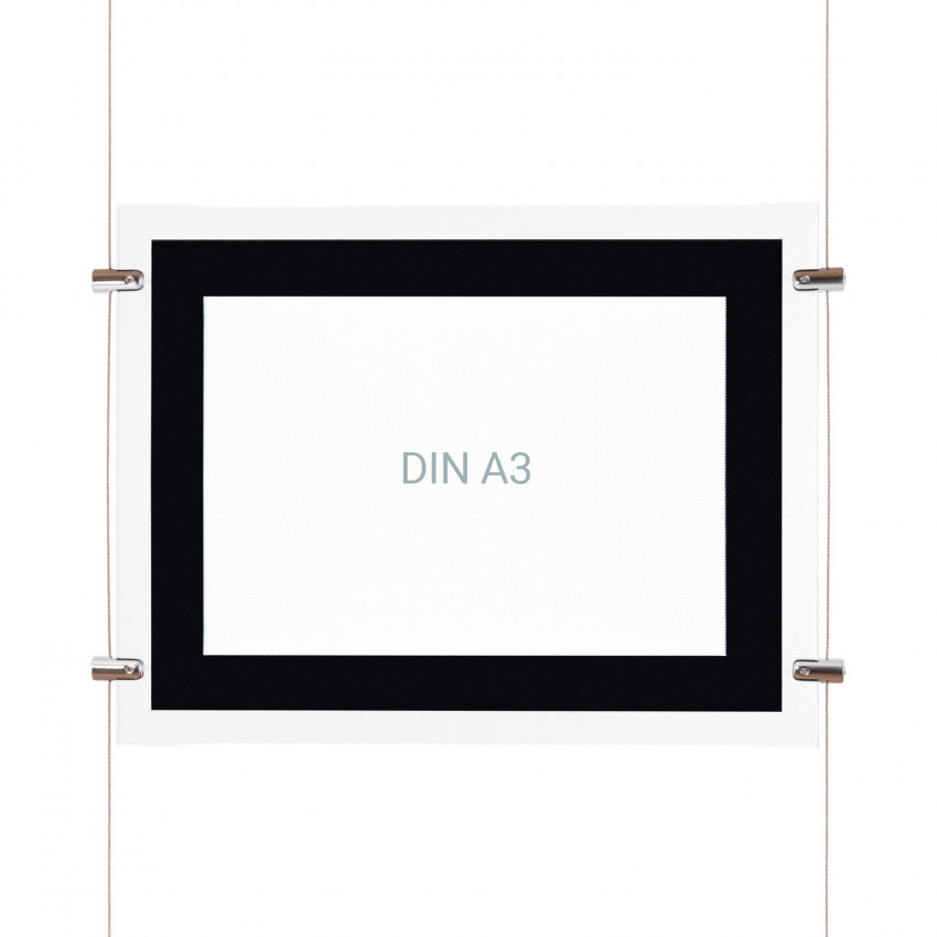 KIT: DIN A3 Hanging Led Display Sign - Horizontal