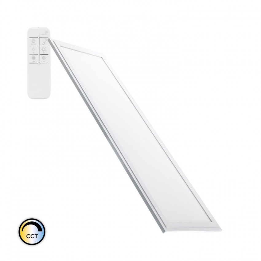 40W 120x30cm 3600lm Slim Dimmable CCT LED Panel with Remote Control 
