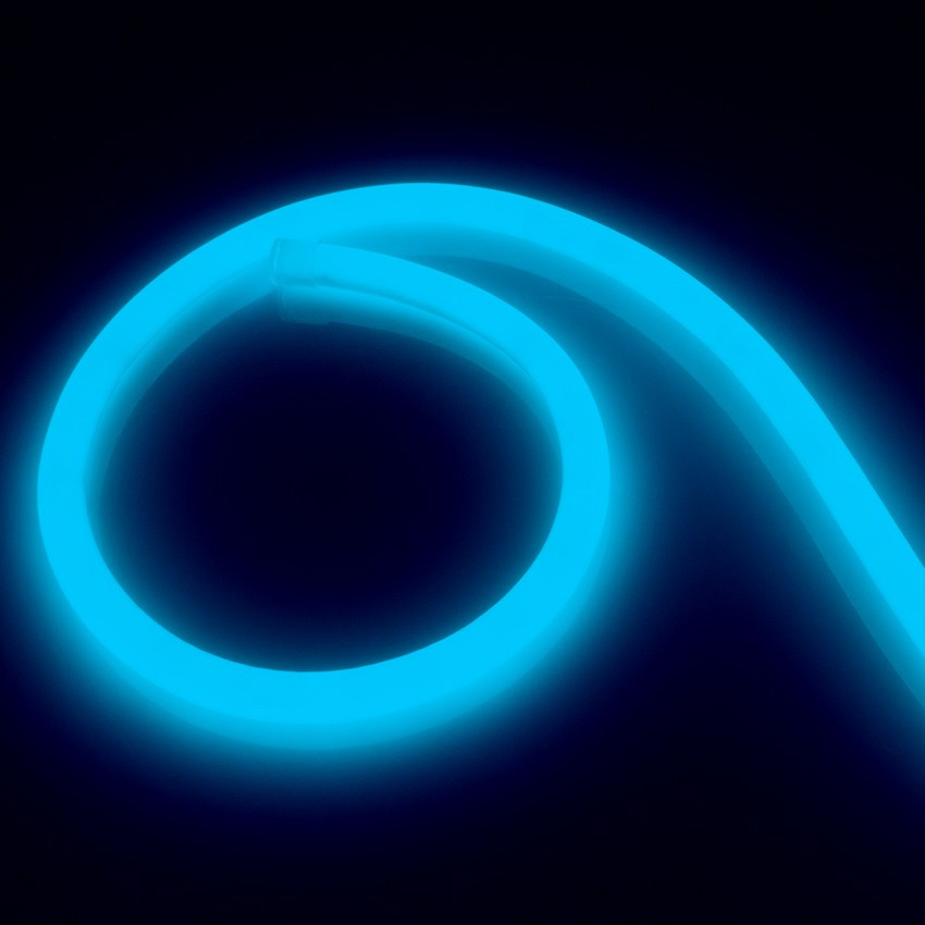 Blue 360 Round Neon Strip 220V AC 120 LED/m  Dimmable  IP67 Custom Length