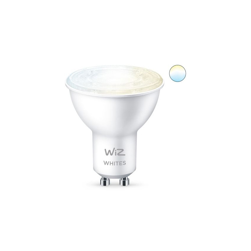 Pack of 2u 4.9W GU10 PAR16 Smart WiFi + Bluetooth WIZ CCT Dimmable LED Bulbs 