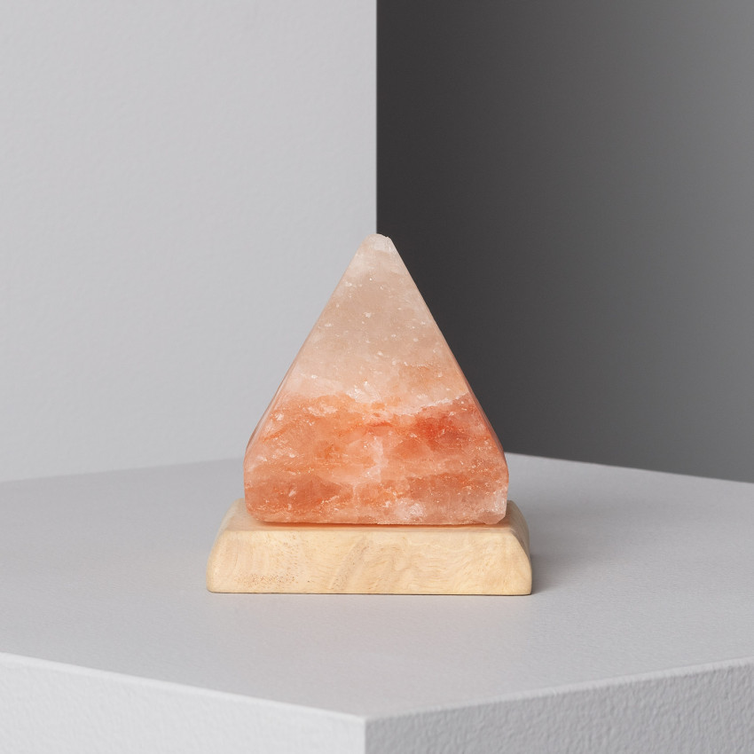 Pyramid Mineral Salt LED Table Lamp with USB Connection 
