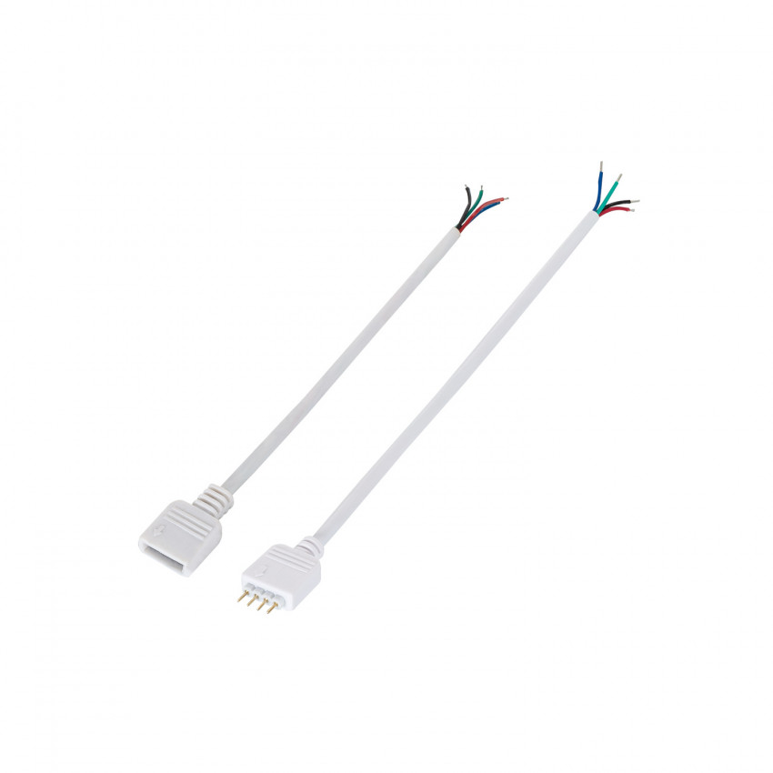 Pair of Male/Female Connectors for an RGB LED Strip Controller