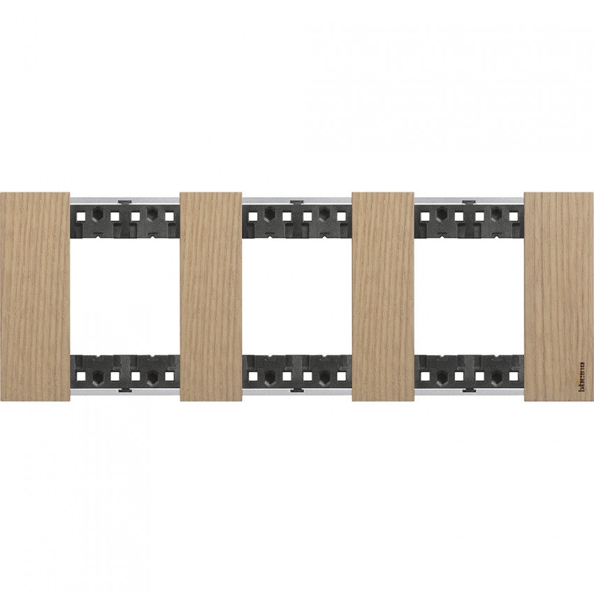 BTicino Living Now 2 x 3 KA4802M3L_ Wooden Module Plate Cover