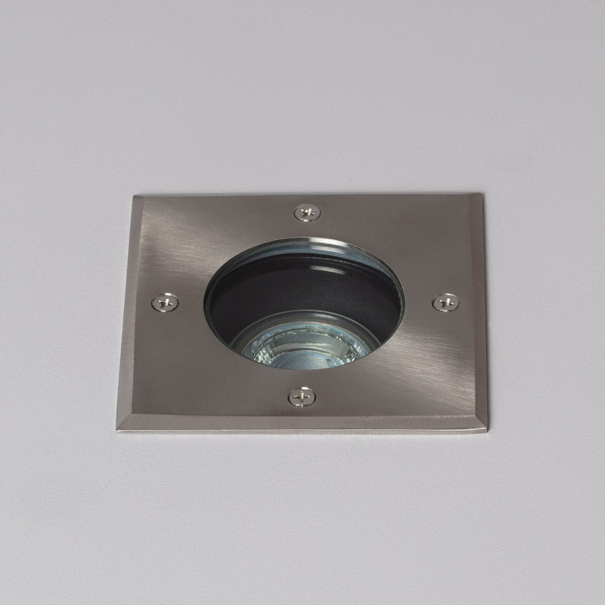 Square Recessed Floor Spotlight Inox IP67