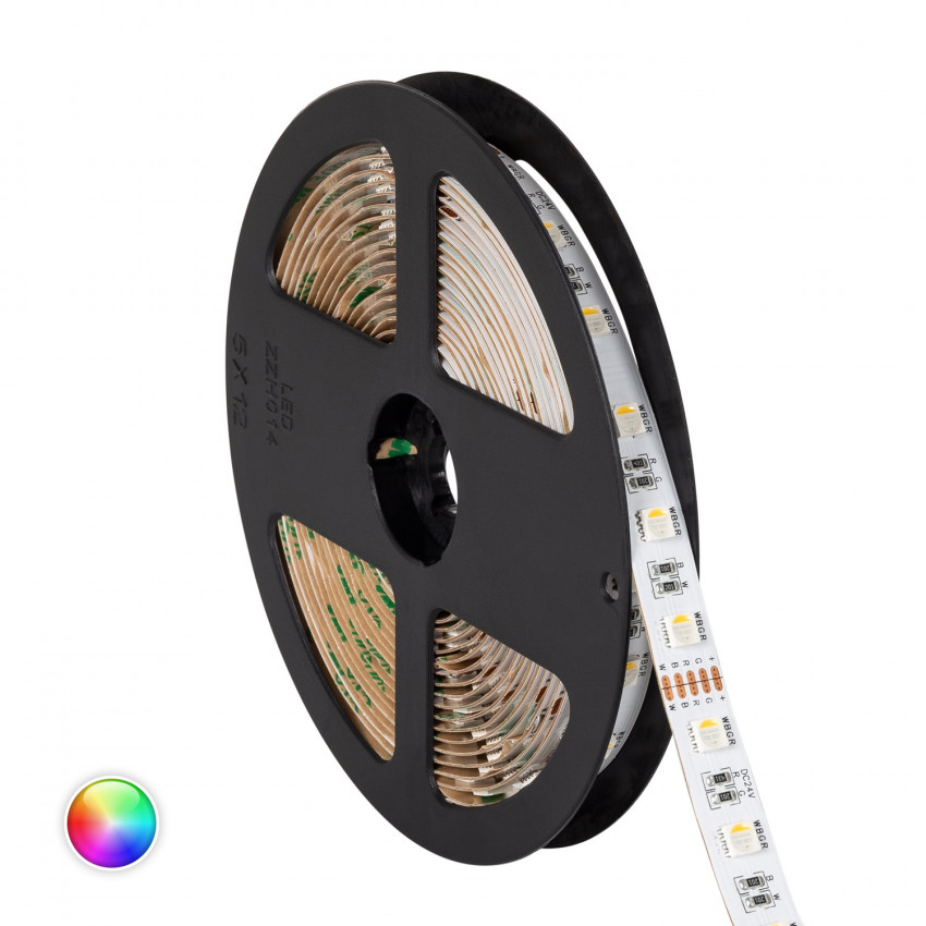 5m 24v Dc 60led M Ip20 Rgbw Led Strip 12mm Wide Ledkia