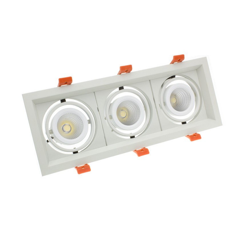 3x10W Adjustable Madison CREE-COB LED Spotlight in White - LIFUD (UGR 19) 295x110mm Cut Out