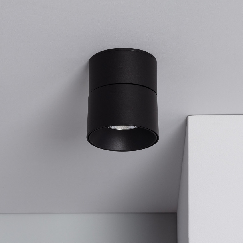 New Onuba Aluminium 15W Black Round LED Ceiling Lamp