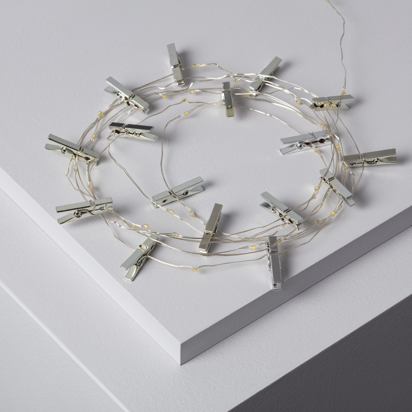 LED String Light with Chrome Pegs