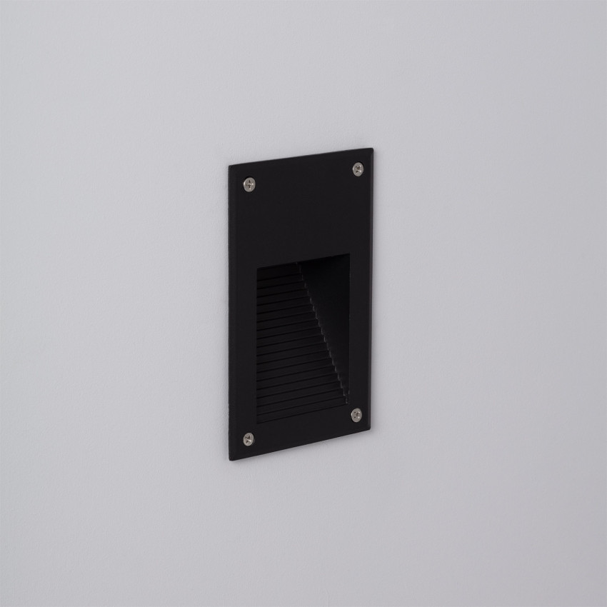 3W Cooper Recessed Wall LED Spotlight in Black