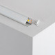 Perfil Aluminio de Superficie Semicircular 2 m Difusor Opal para Doble Tira LED 30º Inclinación Sin Agujero