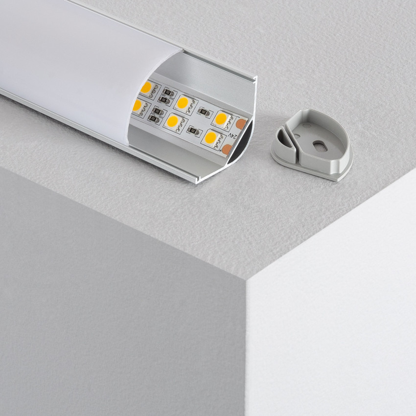 1m Aluminium Round Corner Profile for LED Strips up to 20 mm