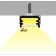Perfil de Aluminio de Superficie 1m con Tapa Translúcida para Tiras LED