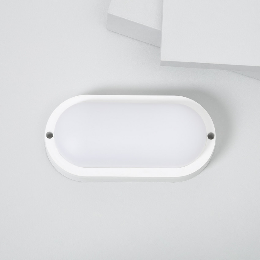 White 15W Oval Hublot Outdoor LED Surface Panel IP65 85x173 mm