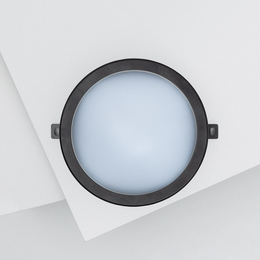 Black Round Hublot 12W LED Surface Panel