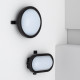 Black Round Hublot 12W LED Surface Panel
